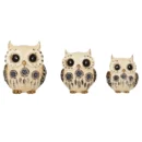 Modern Classy Lucky Owl Family (Set of 3), Resin Showpiece