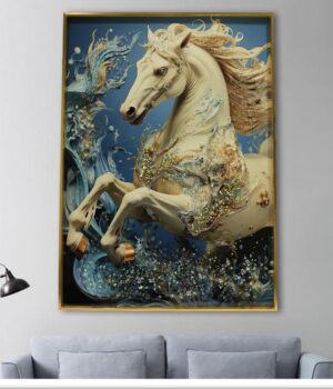Crystal Painting With Aluminium Frame , Luxury Item