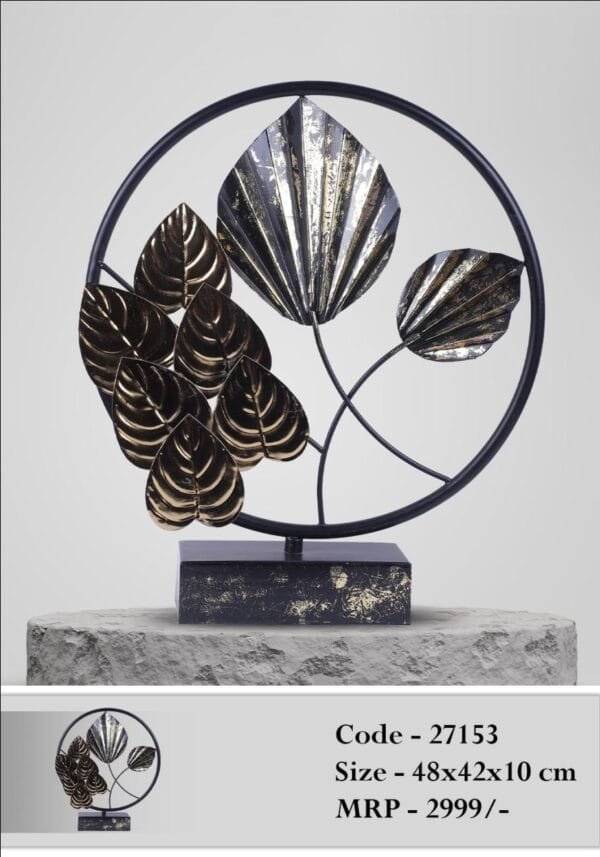 Stylish Metal Leaf Tree Centerpiece for Table Decor - Image 2