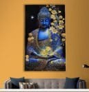Lord Buddha Crystal Painting With Aluminium Frame , Luxury Item