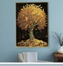 Tree Crystal Painting With Aluminium Frame , Luxury Item