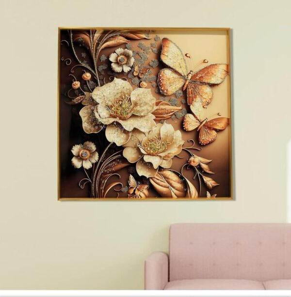 Crystal Painting With Aluminium Frame , Luxury Item