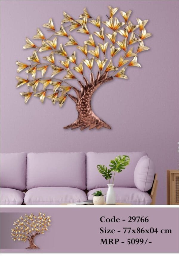 Wall Tree In Metal For Home Decor