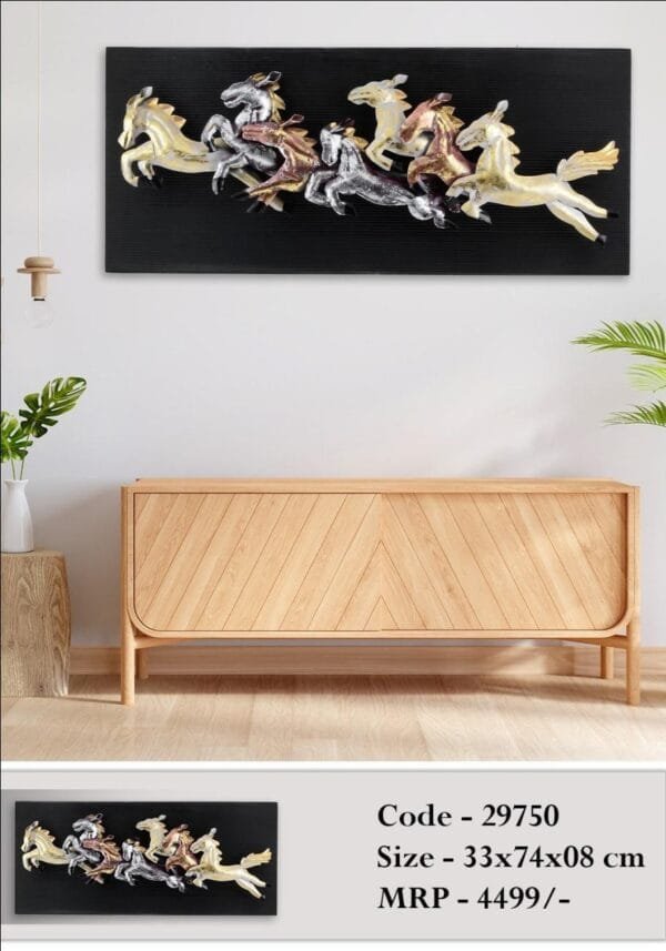 7 Horses Metal Wall Art
