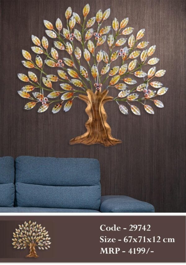 Wall Tree In Metal For Home Decor