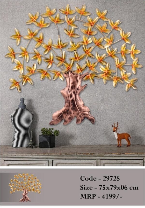 Wall Tree In Metal For Home Decor