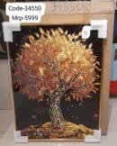 Tree Crystal Painting With Aluminium Frame , Luxury Item