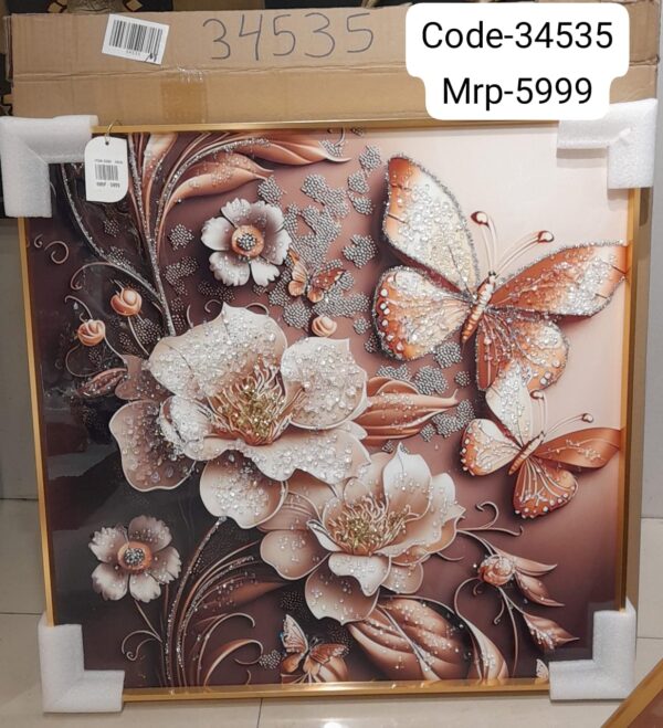 Crystal Painting With Aluminium Frame , Luxury Item - Image 2