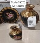 Luxury Ceramic Pot Set of 3 ,Black, Flower pot