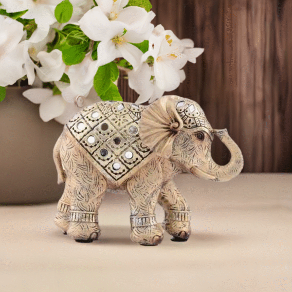 Decorative White Elephant Figurine – Premium Home Décor for Living Room & Office - Image 2