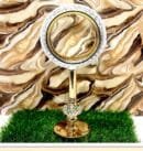 Table Light lamp With Metallic Body , 36 cm Height