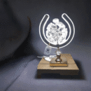 Table Light lamp With Metallic Body , 35 cm Height