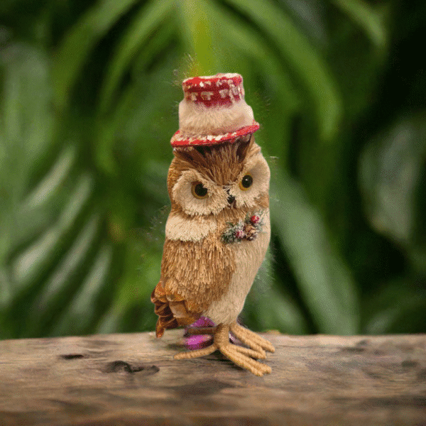Straw Handmade Lucky Owl for Home decoration - Image 2