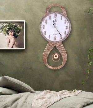Wall Hanging Clock For home decor, Metal Frame