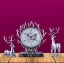 Luxury Vintage Table Clock, Desk Table Clock in Resin