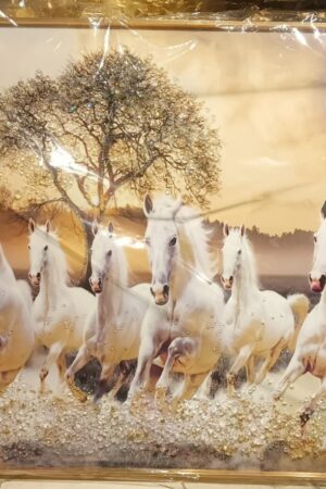 7 Runnig Horses acrylic Crystal Painting for home and office decor