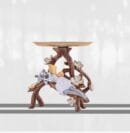 Decorative Serving Tray Statue girl | Polyresin | Showpiece