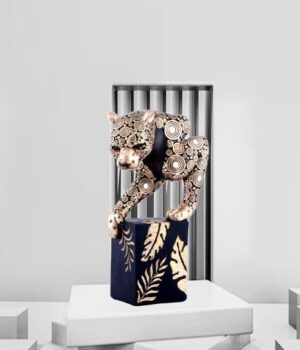 Luxury Leopard Statue ,Resin Showpiece ,Figures for Home Decor