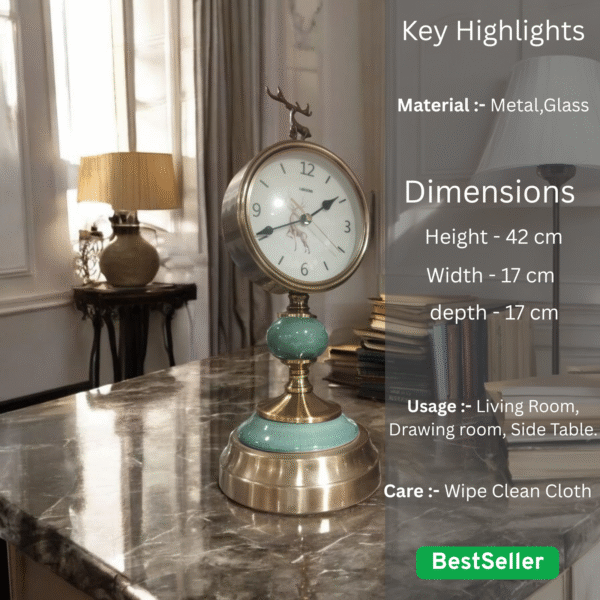Luxury Table Clock - Elegant Timeless Design with Premium Finishes - Image 2