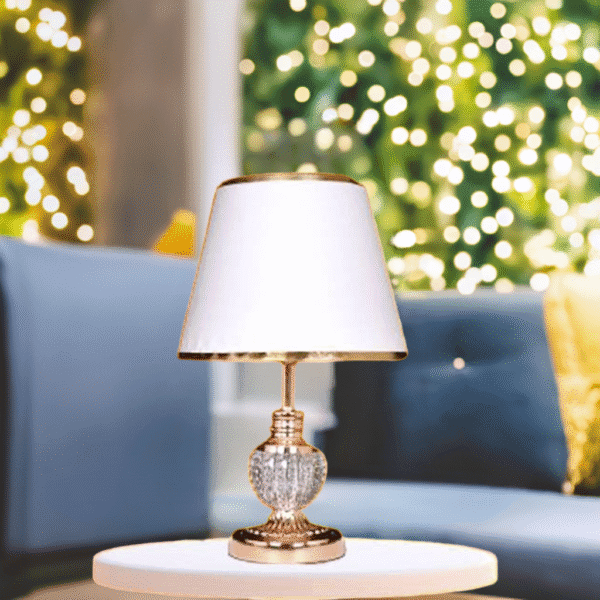 Table Light lamp With Metallic Body , 40 cm Height - Image 3