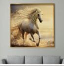 Horse Crystal Painting With Aluminium Frame , Luxury Item