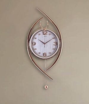 resin material wall clock with a scenic design