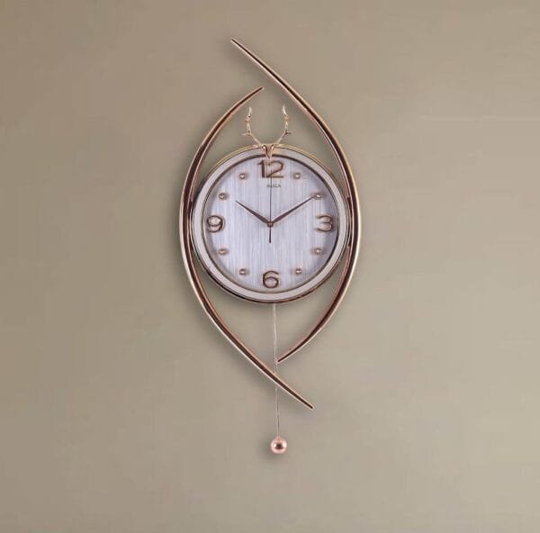 resin material wall clock with a scenic design