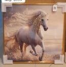 Horse Crystal Painting With Aluminium Frame , Luxury Item