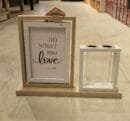 Nature's Frame: Wooden Photo Frame with Money Plant