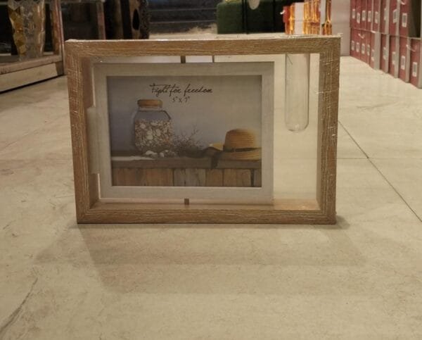 Nature’s Frame: Wooden Photo Frame with Money Plant - Image 2