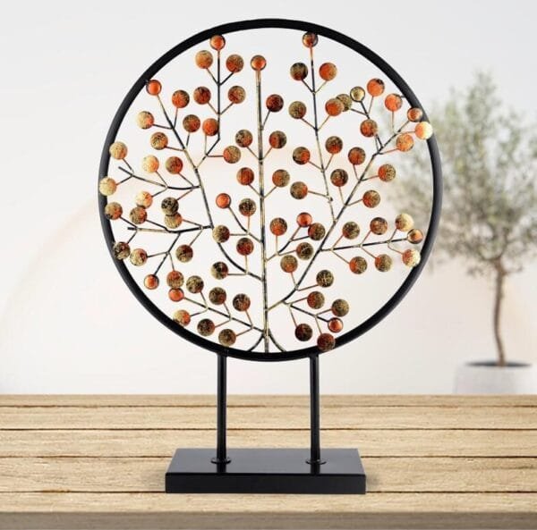 Stylish Metal Leaf Tree Centerpiece for Table Decor