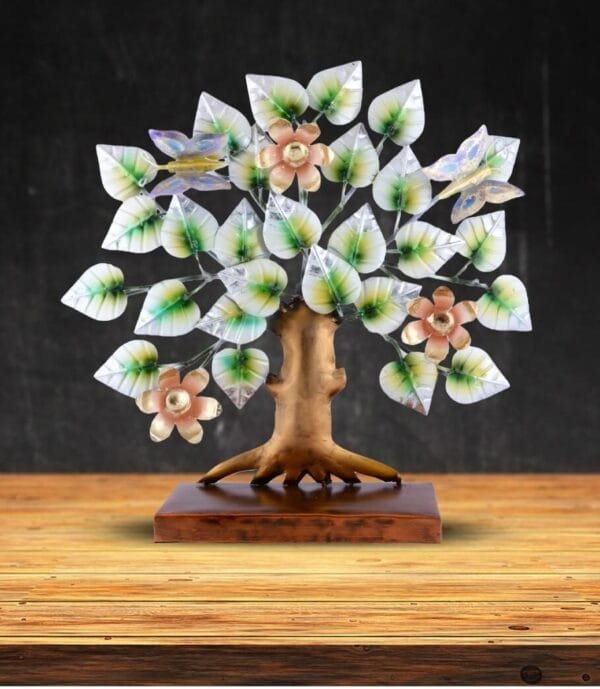 Stylish Metal Leaf Tree Centerpiece for Table Decor