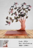 Stylish Metal Leaf Tree Centerpiece for Table Decor