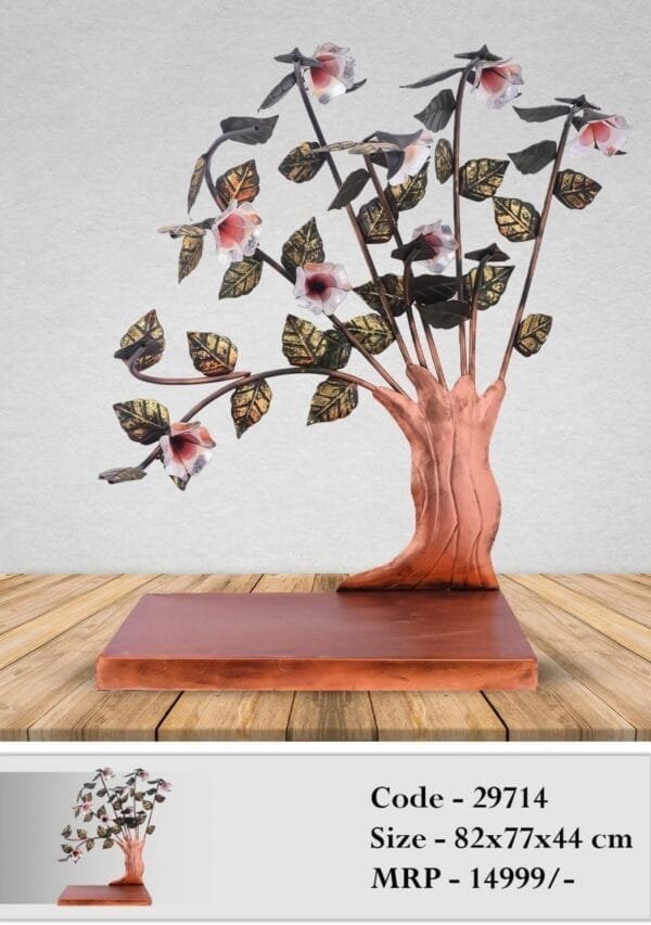 Stylish Metal Leaf Tree Centerpiece for Table Decor - Image 2