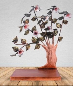 Stylish Metal Leaf Tree Centerpiece for Table Decor