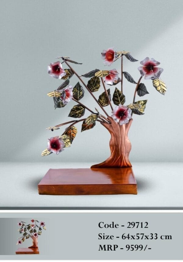 Stylish Metal Leaf Tree Centerpiece for Table Decor - Image 2