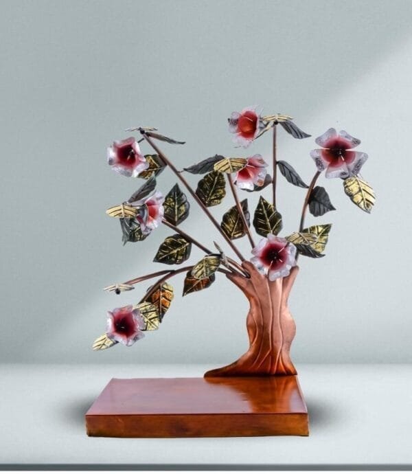Stylish Metal Leaf Tree Centerpiece for Table Decor