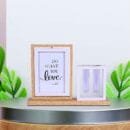 Nature's Frame: Wooden Photo Frame with Money Plant