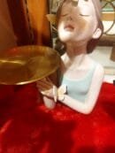 Decorative Serving Tray Statue girl | Polyresin | Showpiece