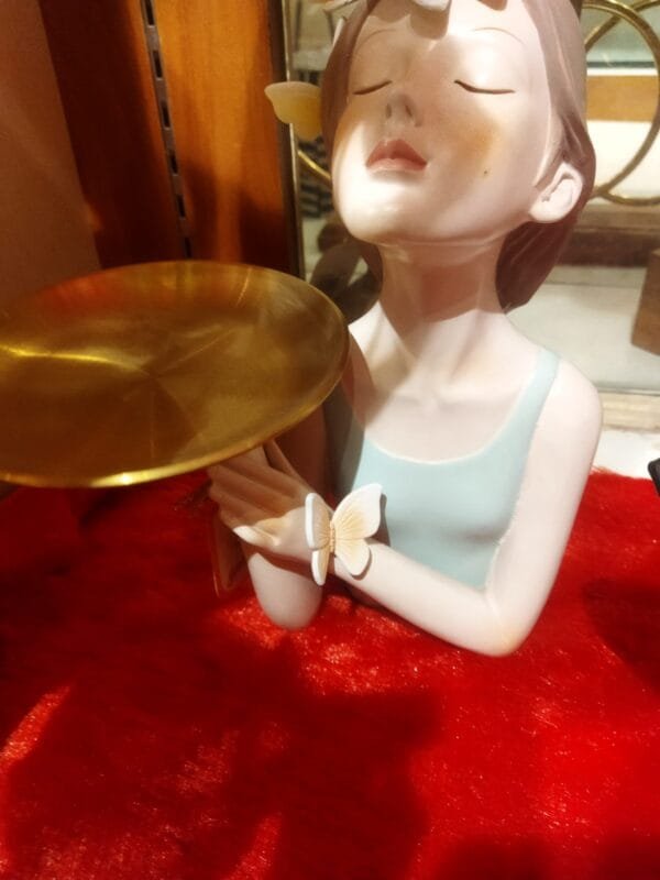 Decorative Serving Tray Statue girl | Polyresin | Showpiece - Image 3