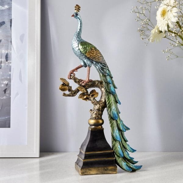 Peacock’s Glory Home Decoration Showpiece - Image 2