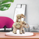 Decorative  Mother And Baby  Elephant Figurine – Premium Home Décor for Living Room & Office