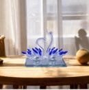 Glass Swan Figurine,Decorative Showpiece For Home And Office