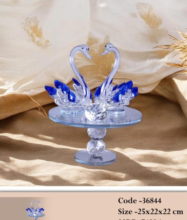 Glass Swan Figurine,Decorative Showpiece For Home And Office - Image 2