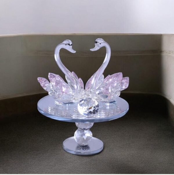 Glass Swan Figurine,Decorative Showpiece For Home And Office