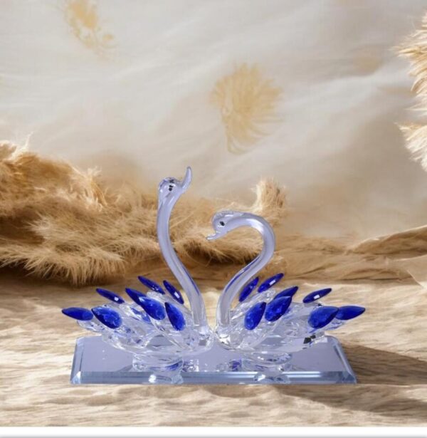 Glass Swan Figurine,Decorative Showpiece For Home And Office