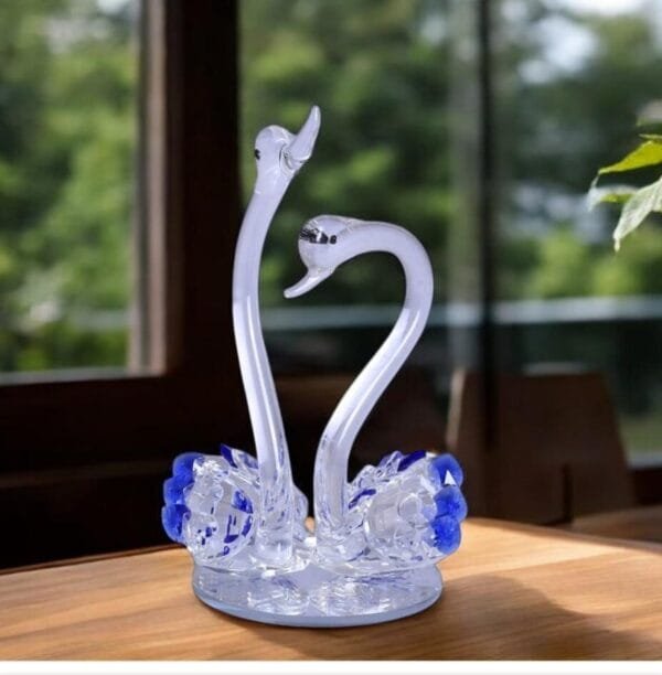 Glass Swan Figurine, For Home And Office