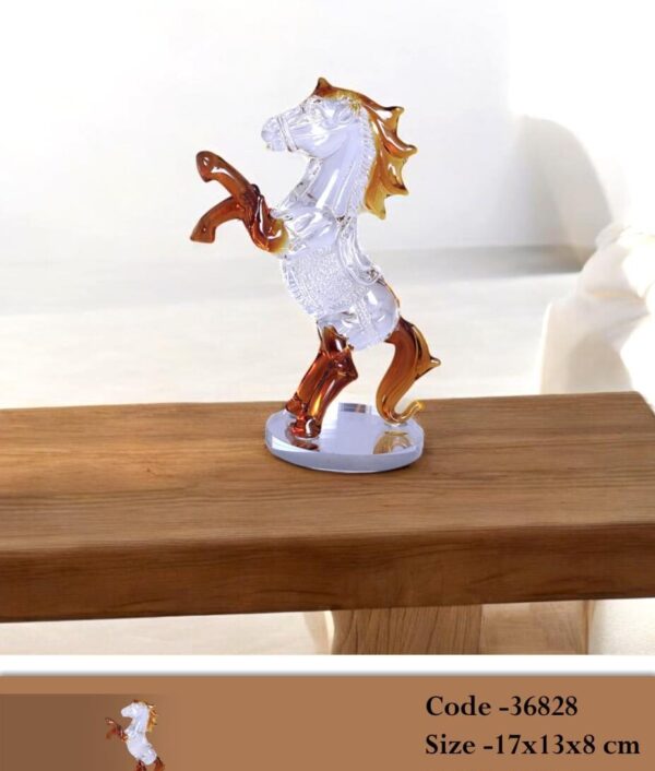 Glass Horse Figurine,Decorative Showpiece For Home And Office - Image 2