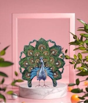 Peacock’s Glory Home Decoration Showpiece