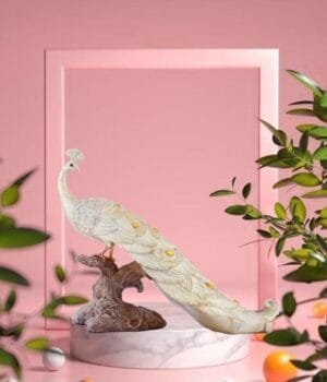 Peacock’s Glory Home Decoration Showpiece